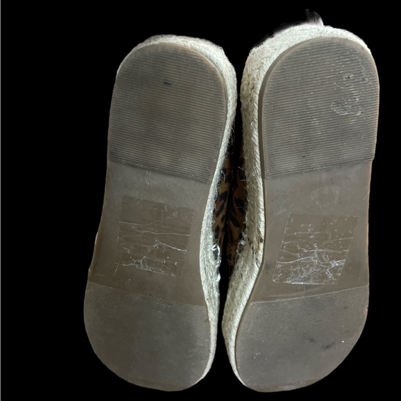 Leopard espadrille slip on sneaker sz 6 perfect for fall brown & black straw - Picture 8 of 8